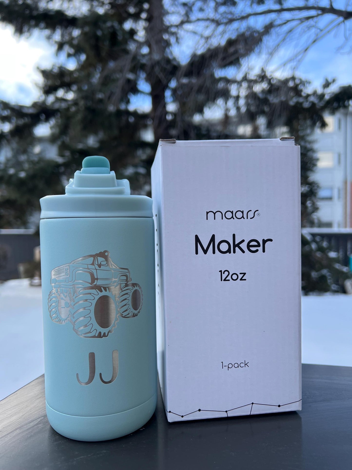 Personalized Kids Water Bottle: 12 oz Insulated Stainless Steel, Leak Proof