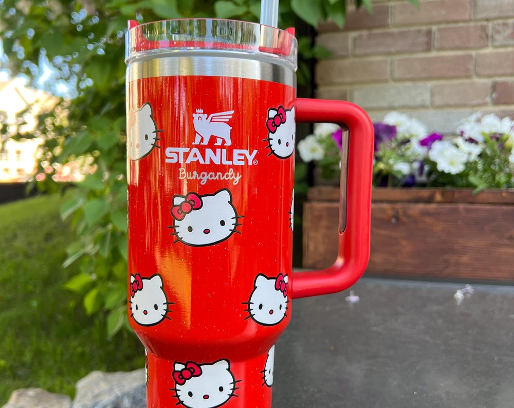 Personalized Kitty Tumbler 40 oz Cup with straw