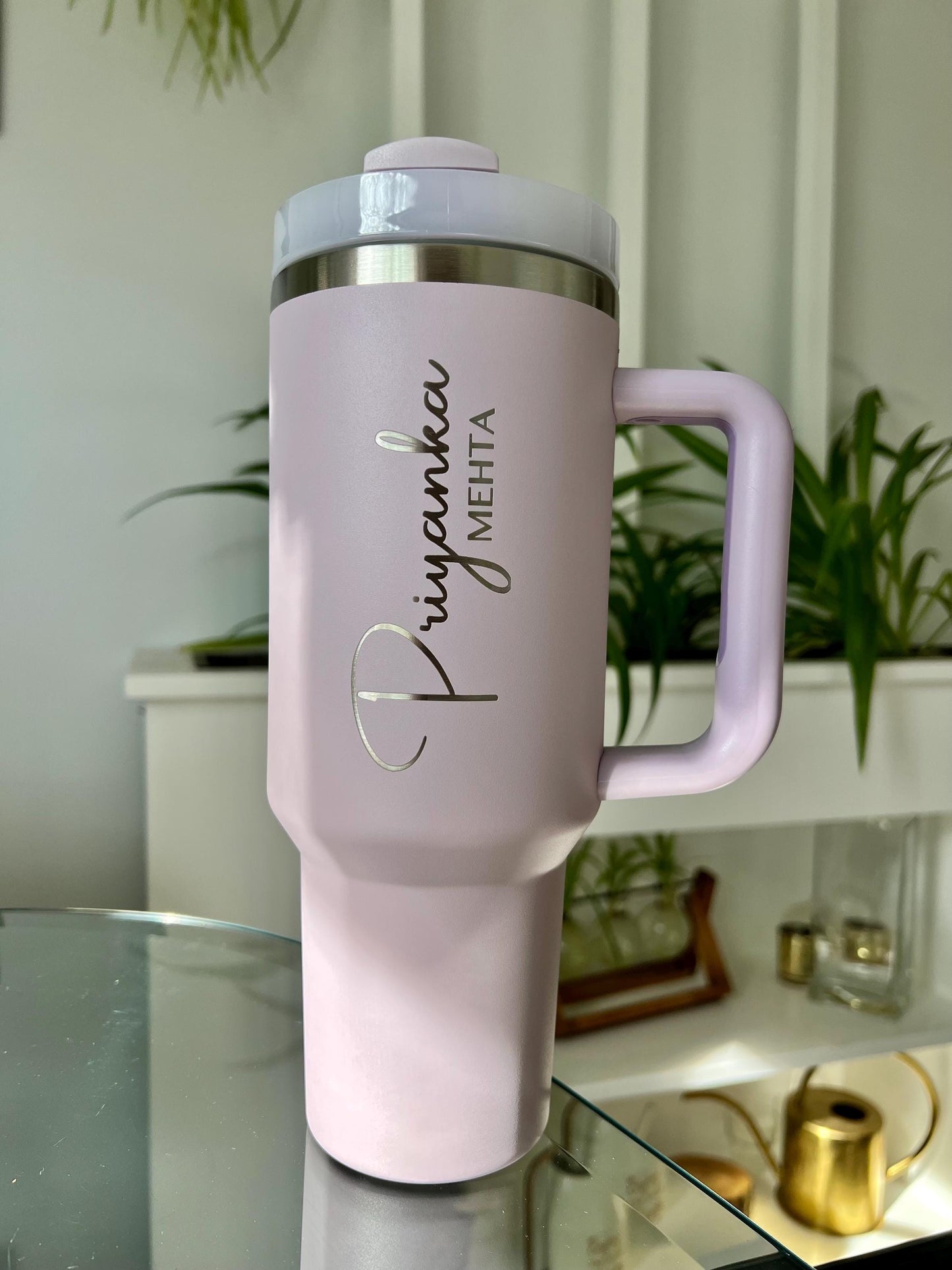 Personalized 40 oz Tumbler: Laser Engraved Stainless Steel Gift