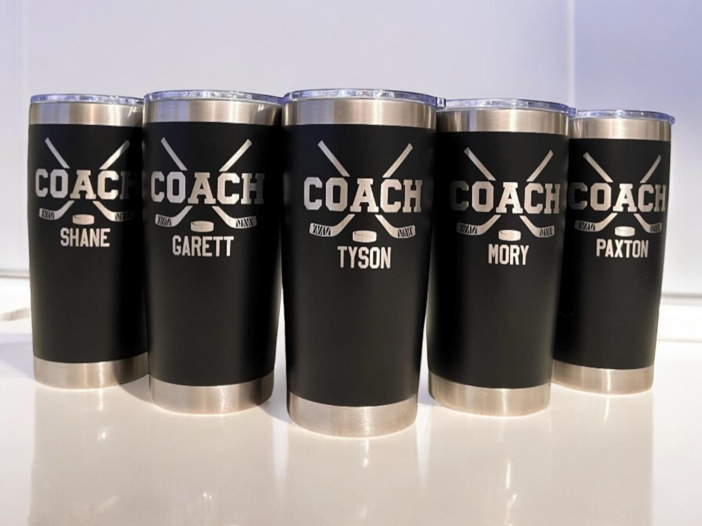 Personalized Basketball Coach Tumbler: Engraved 20oz Stainless Steel Sports Cup