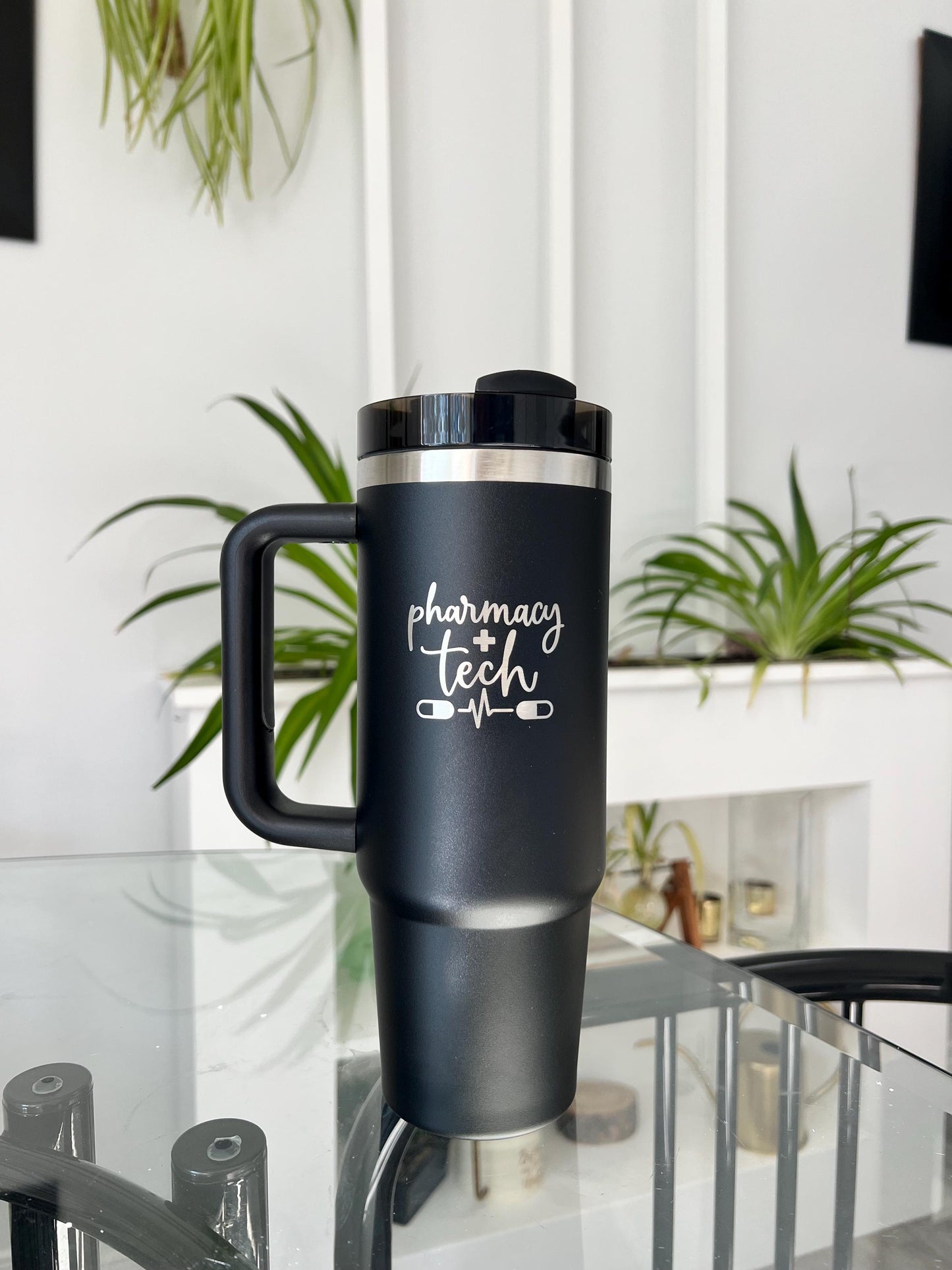 Personalized Pharmacy Technician Pharmacist Tumbler: Engraved Design, 40 oz Gift Travel tumbler