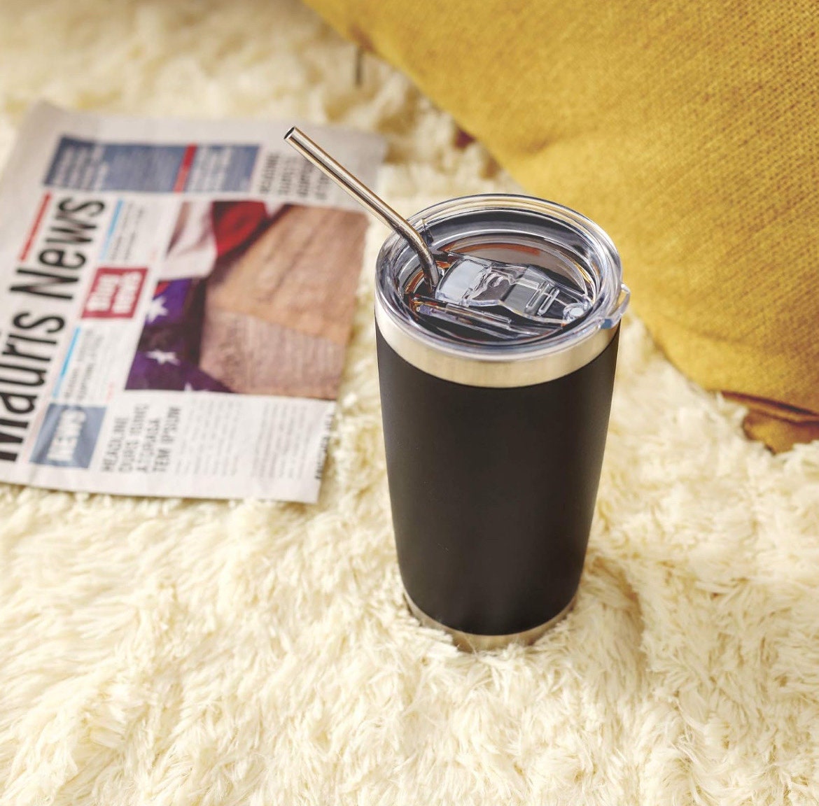 Personalized Birth Flower Tumbler: Engraved 20oz Stainless Steel Coffee Cup