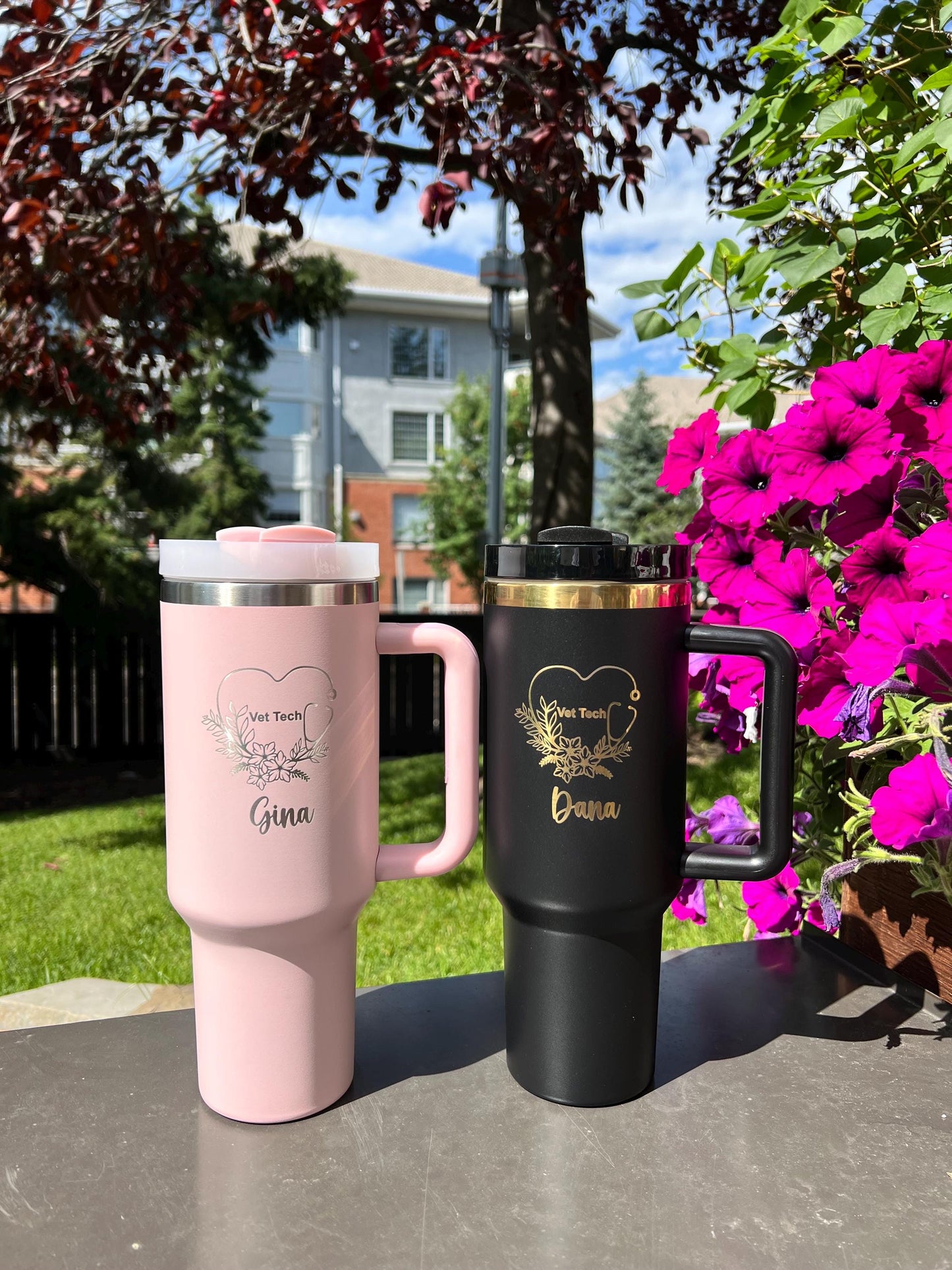 Personalized Veterinarian Tumbler: Laser Engraved Vet Tech Gift (40 oz)