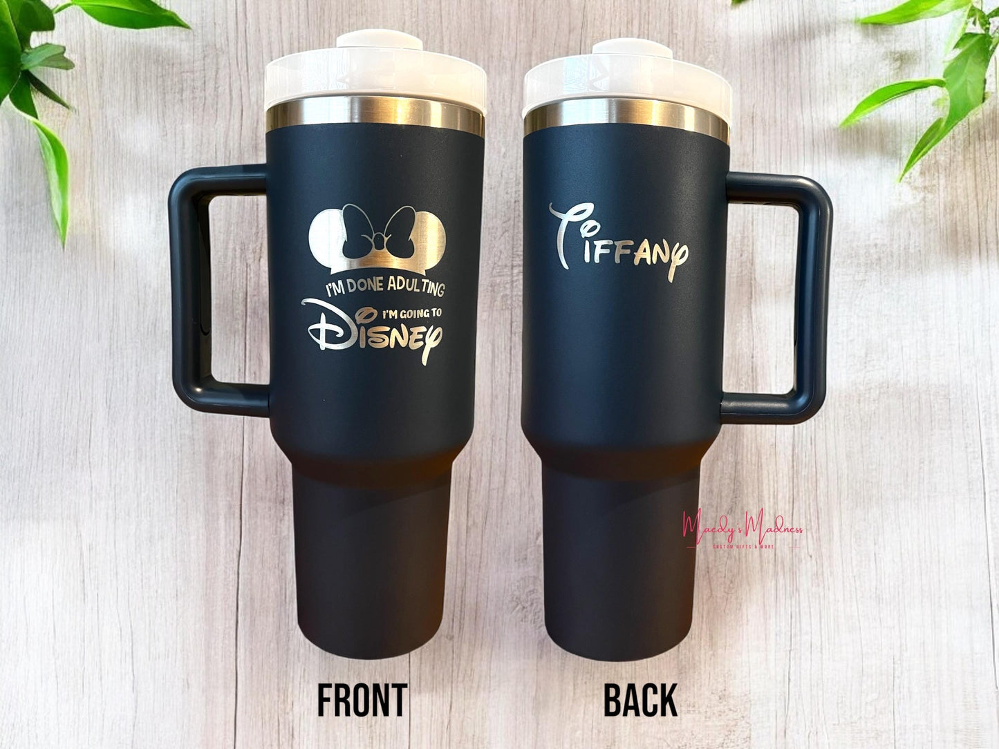 Personalized tumbler 40 oz engraved Stainless travel cup, cruiseDisney tumbler Princess characters, Castle gift