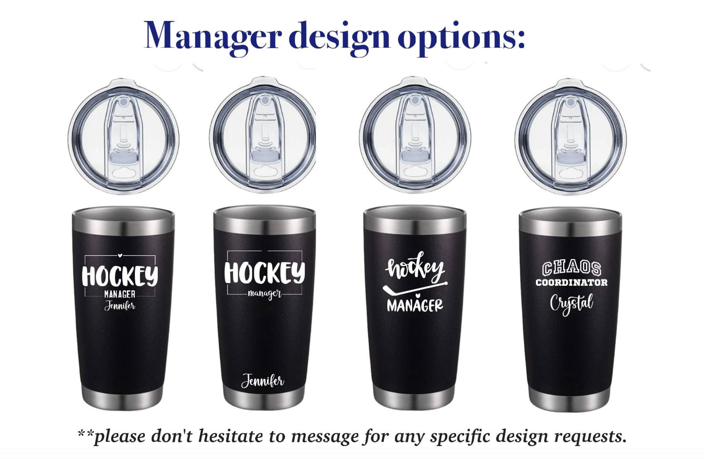Personalized Hockey Coach gift  20 0z stainless cup, custom women/men hockey player engraved team sport cup gift, hockey manager gift ideas