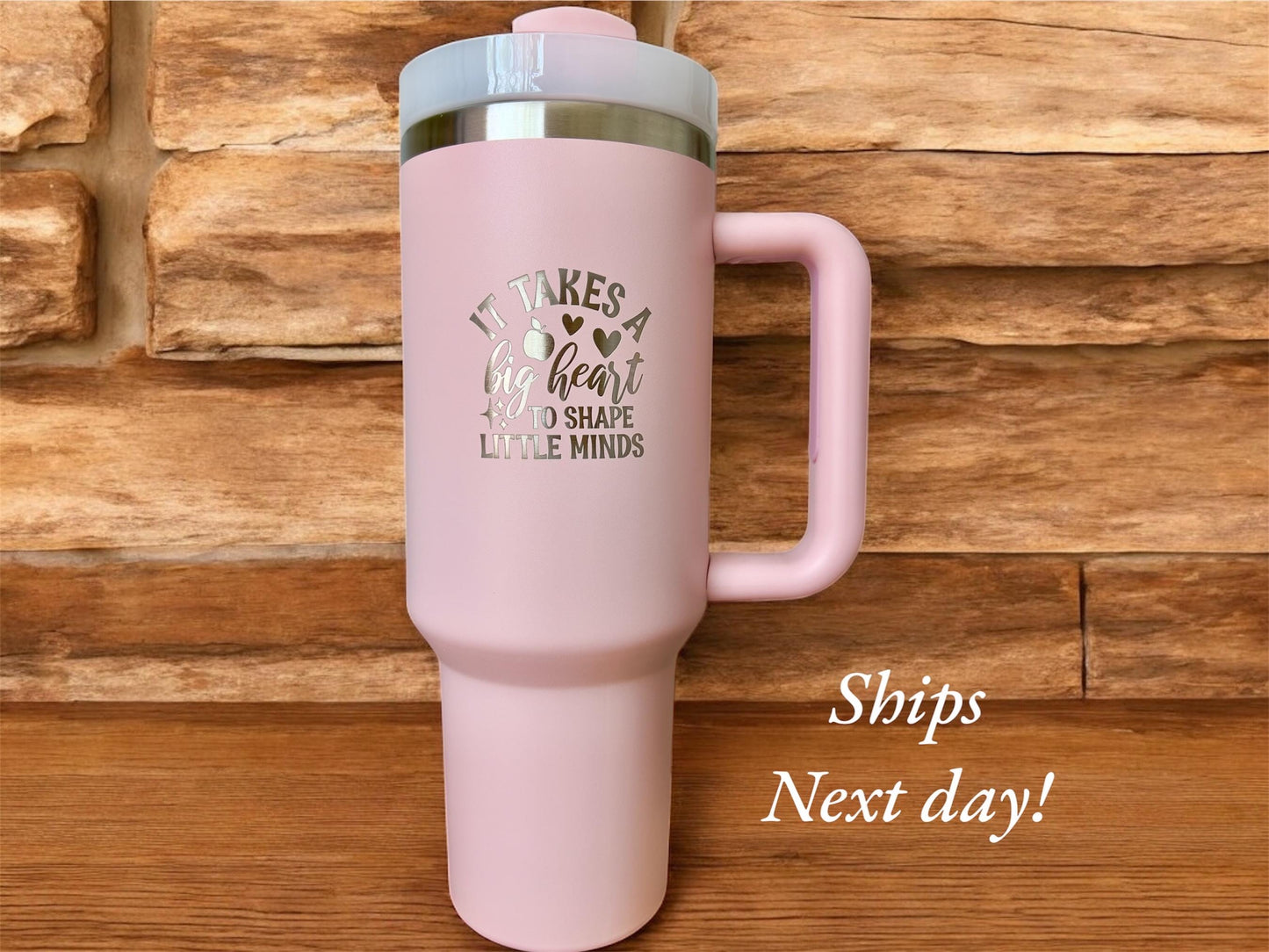 Personalized Teachers gift, 40 oz Tumbler Laser engraved, Travel cup with straw, Custom appreciation gift, end of school teacher gift