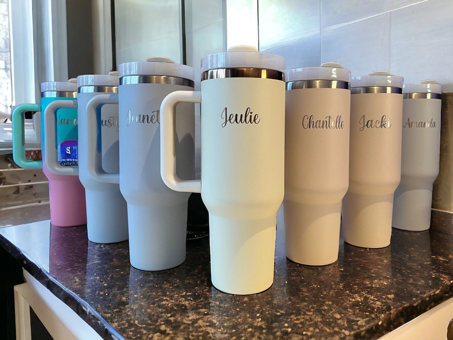 Personalized 40 oz Tumbler: Laser Engraved Stainless Steel Gift