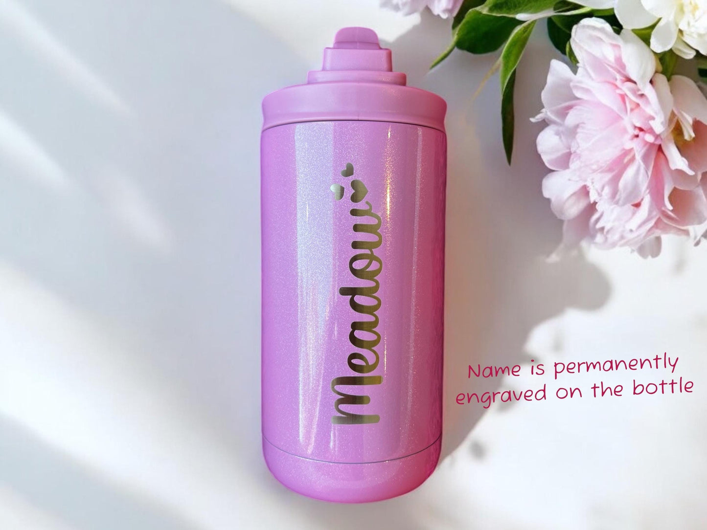 Personalized Kids Water Bottle: 12 oz Insulated Stainless Steel, Leak Proof