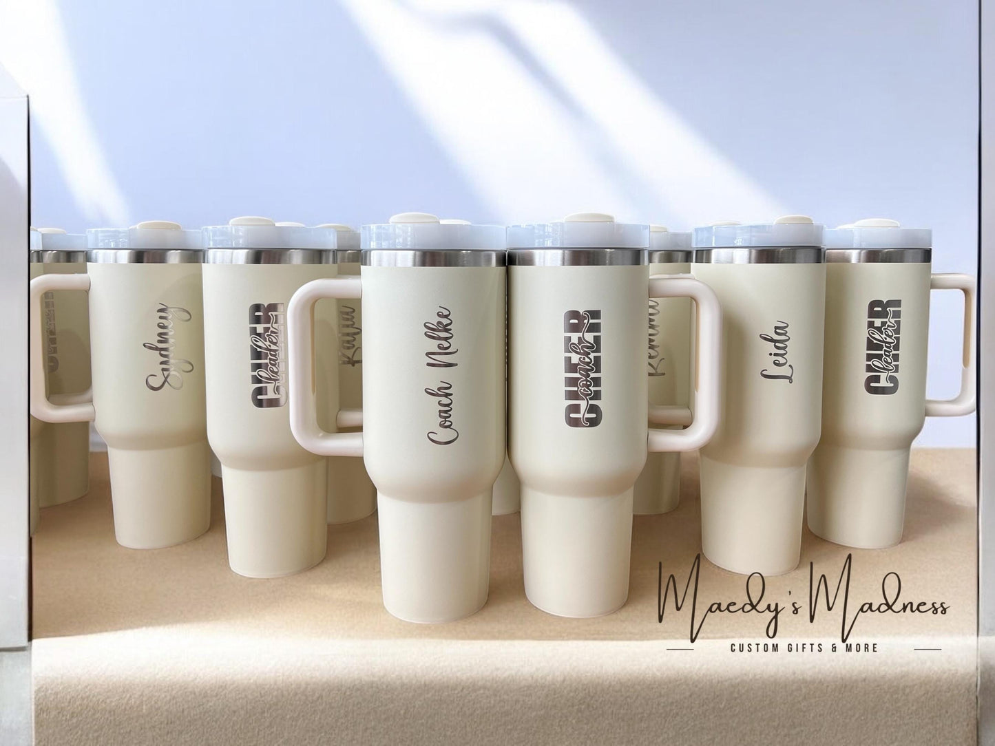 Personalized Cheer Coach 20 oz Tumbler: Laser Engraved Gift