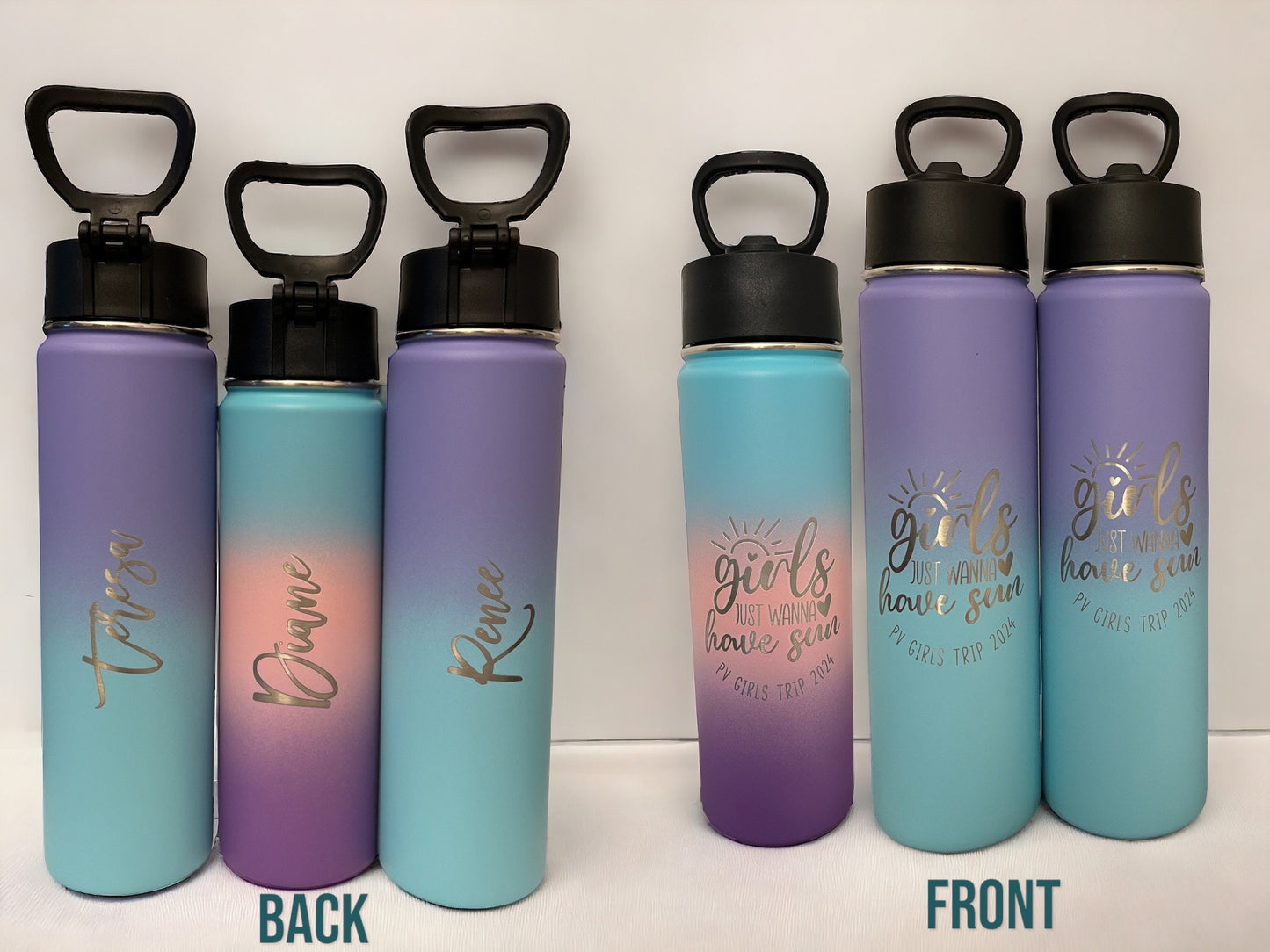 Personalized Vacation Tumbler w/ straw,leak proof, Family vacation cups, 22 oz engraved, Family trip gift 2024, Vacation bottle, group gift