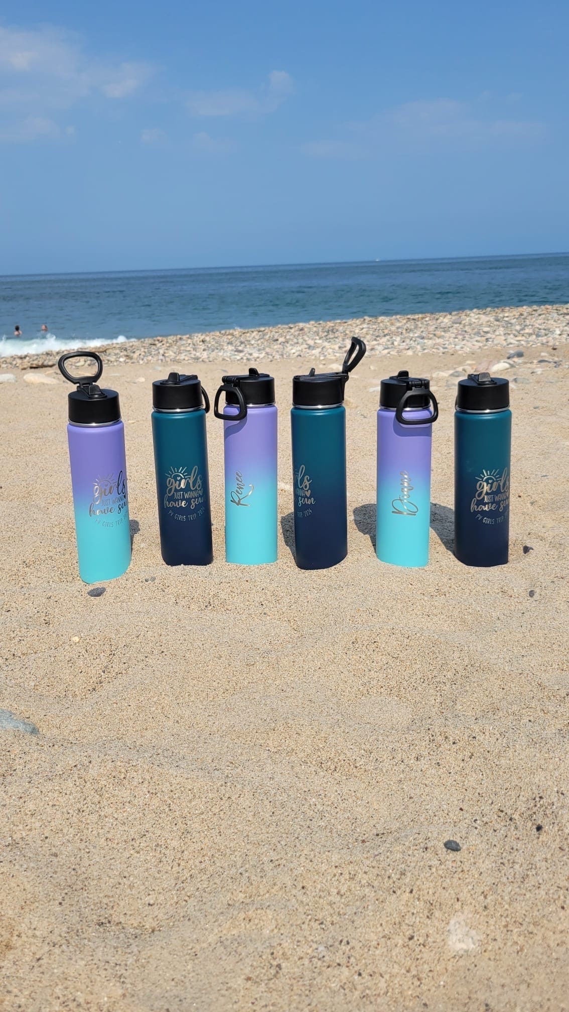 Personalized Vacation Tumbler w/ straw,leak proof, Family vacation cups, 22 oz engraved, Family trip gift 2024, Vacation bottle, group gift