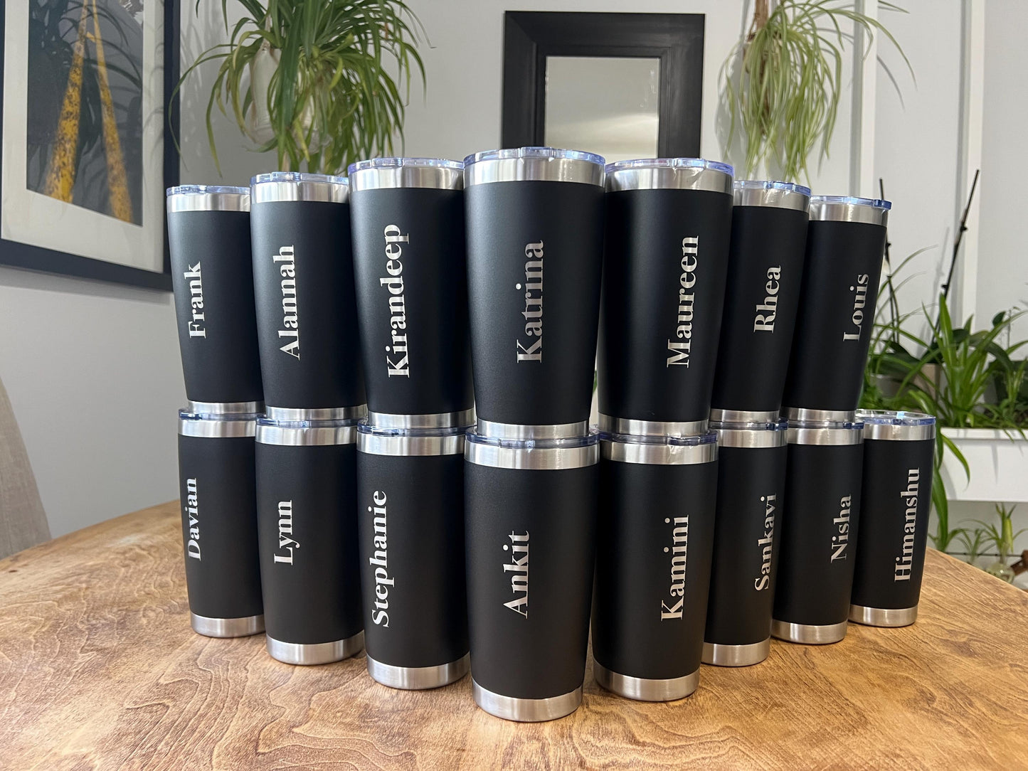 Personalized Engraved 20 oz Tumbler: Custom Logo Stainless Steel Cup