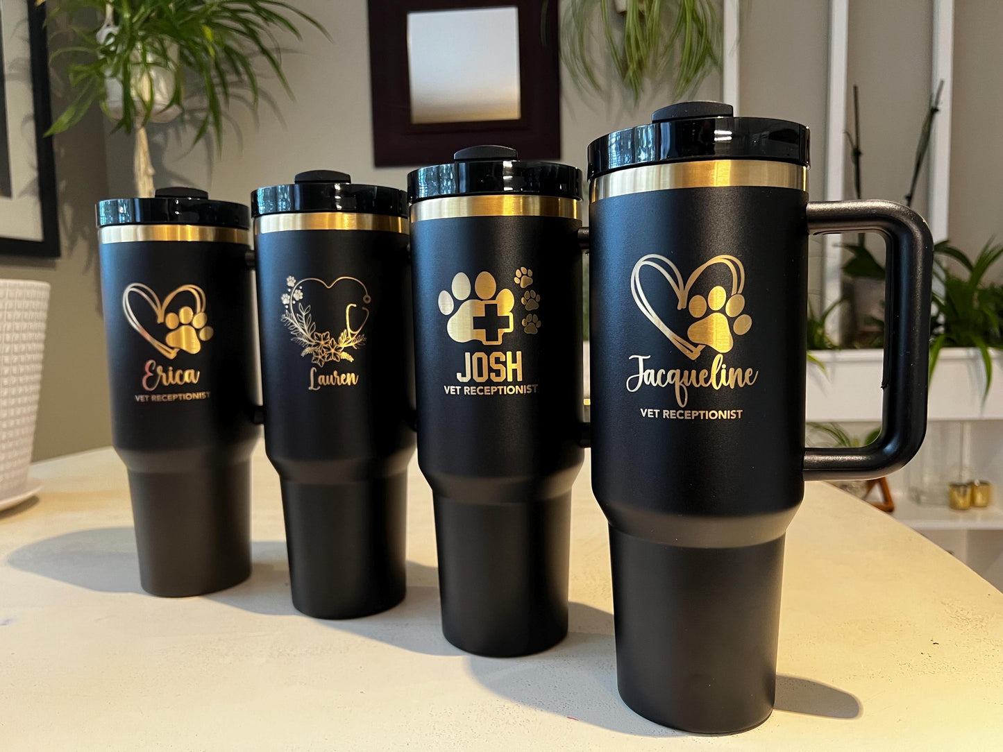 Personalized Veterinarian Tumbler: Laser Engraved Vet Tech Gift (40 oz)