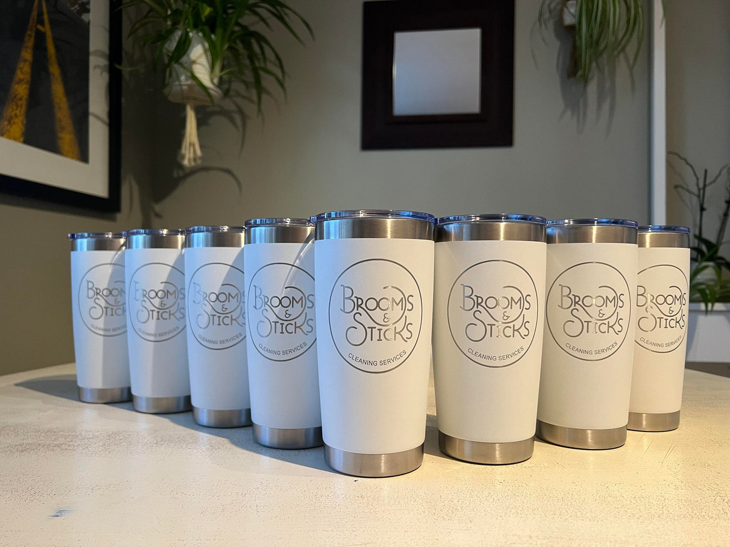 Personalized Engraved 20 oz Tumbler: Custom Logo Stainless Steel Cup