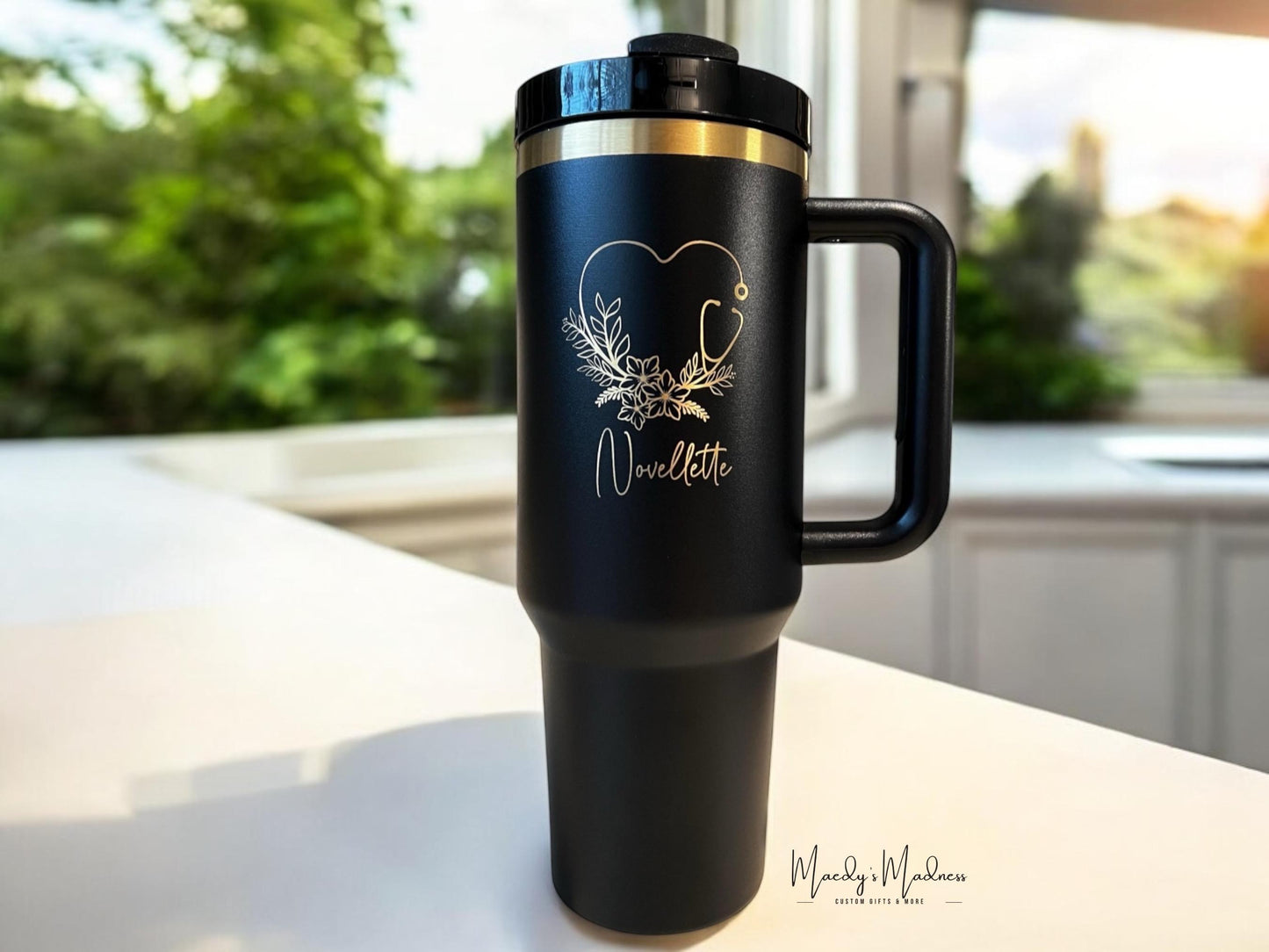 Personalized Pharmacy Technician Pharmacist Tumbler: Engraved Design, 40 oz Gift Travel tumbler