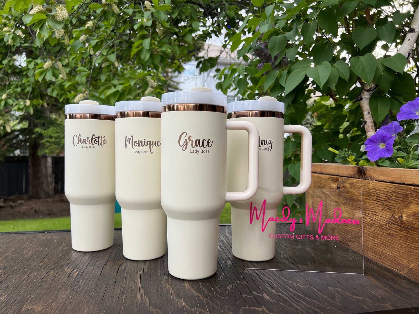 Personalized 40 oz Tumbler: Laser Engraved Stainless Steel Gift