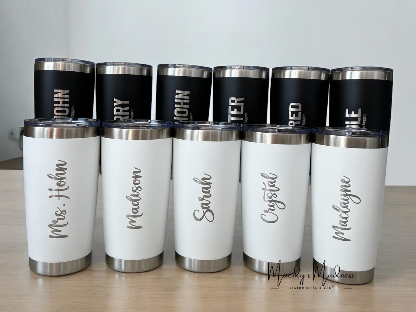 Personalized 20oz Stainless Steel Tumbler: Custom Name Engraved Gift, Bulk gift