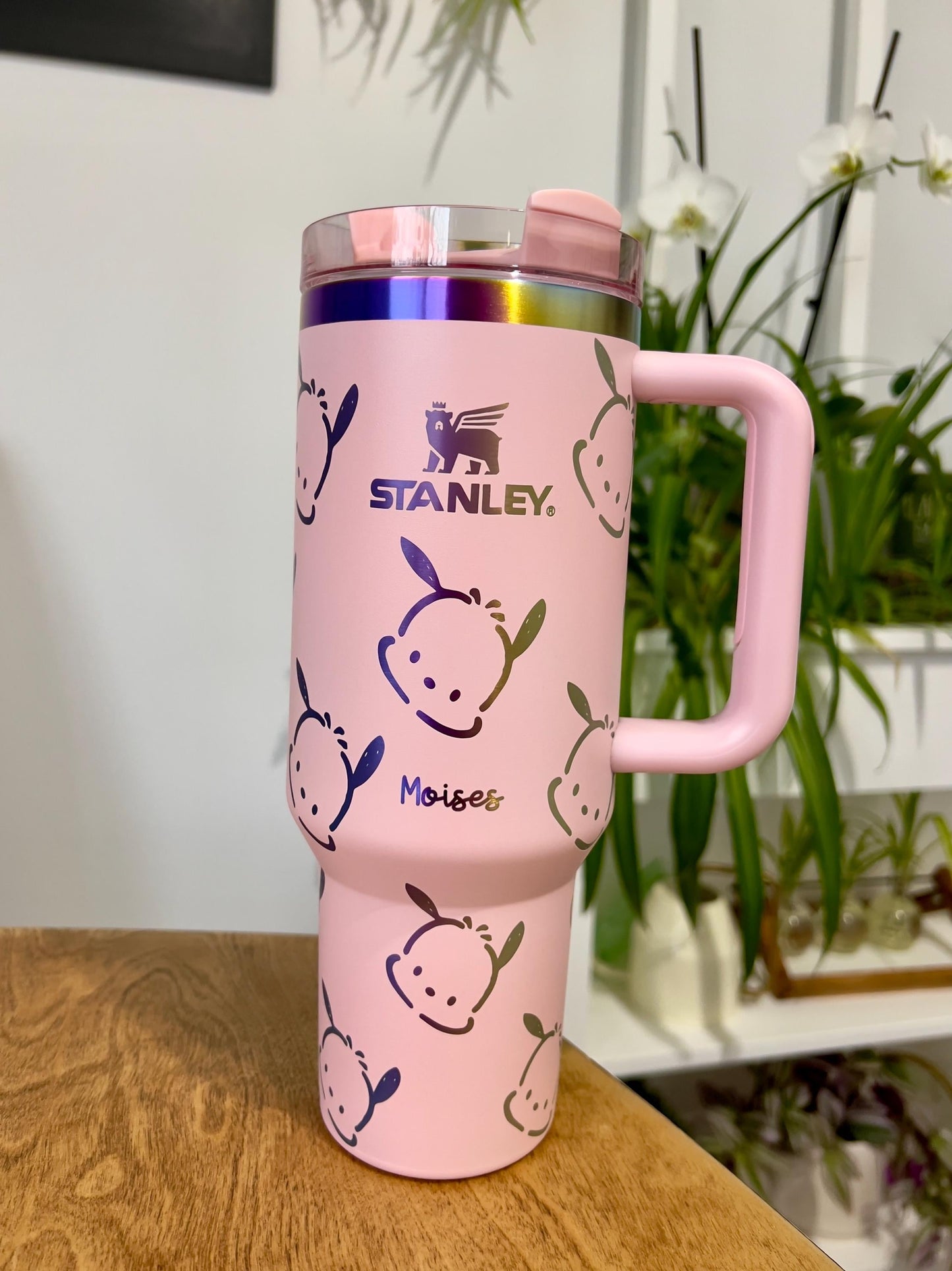 Laser engraved custom Kuromi Cinnamorrol Pochacco 40 oz Quencher, Personalized Name engraving,  Birthday gift for teens adults, kitty fans