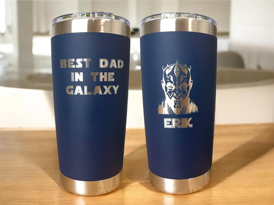 Star Wars theme engraved 20 0z stainless Tumbler, Sith Logo, Darth Vader, Father’s Day Custom engraved gift for Star Wars fan, gift for Dad