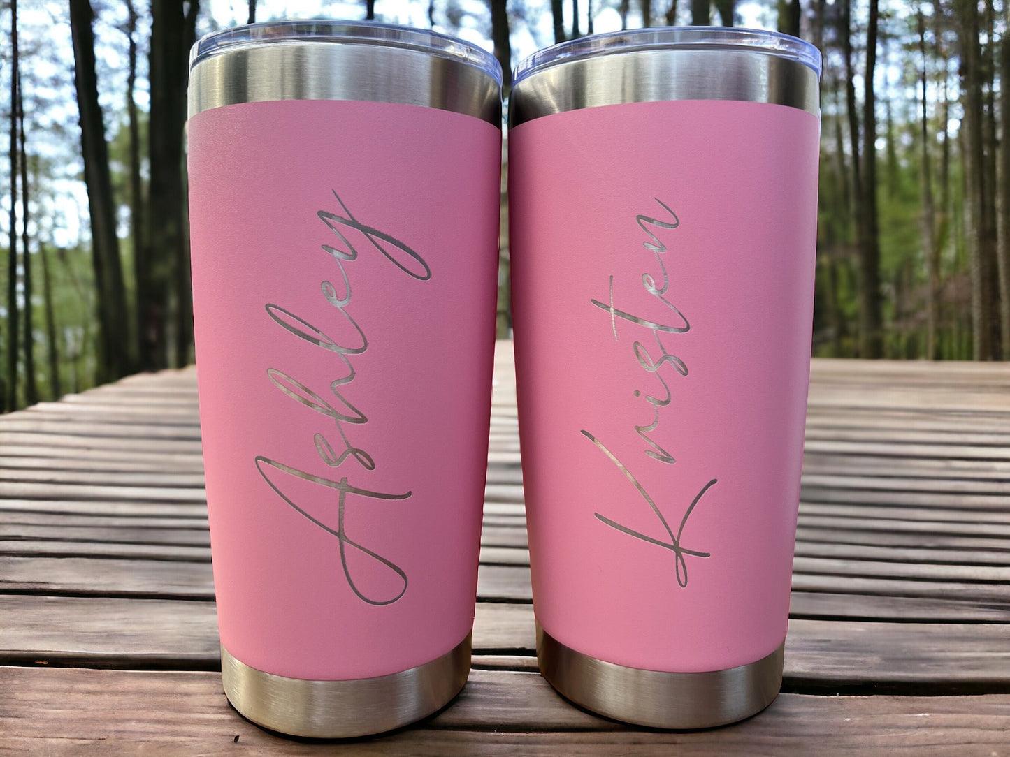 Personalized Engraved 20 oz Tumbler: Custom Logo Stainless Steel Cup