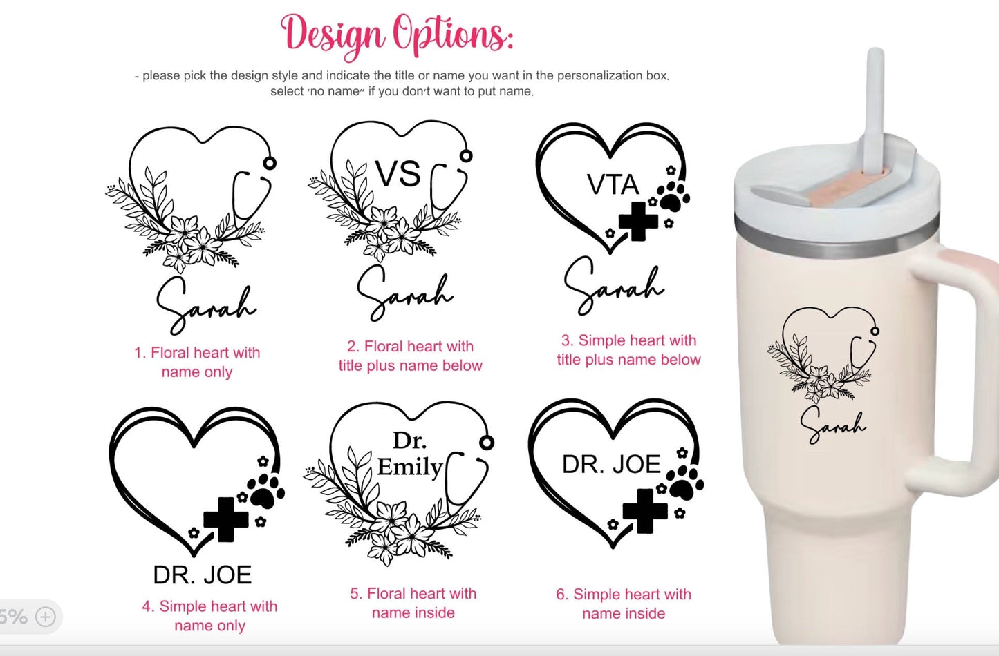 Personalized Veterinarian Tumbler: Laser Engraved Vet Tech Gift (40 oz)