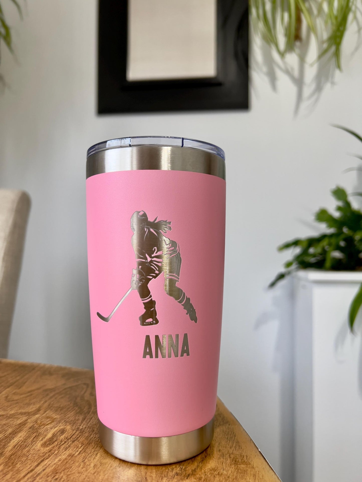 Personalized Hockey Coach Tumbler: Engraved Stainless Steel 20oz Cup