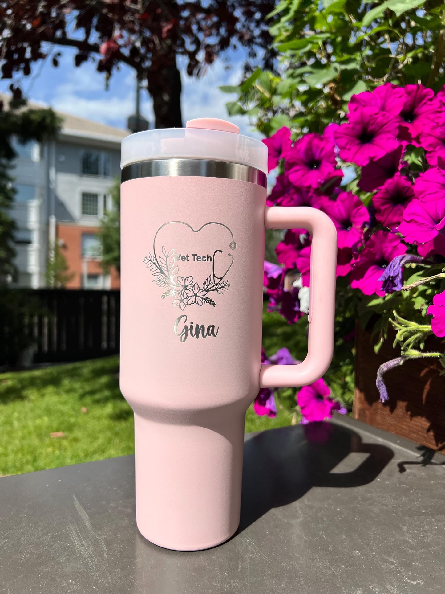 Personalized Pharmacy Technician Pharmacist Tumbler: Engraved Design, 40 oz Gift Travel tumbler