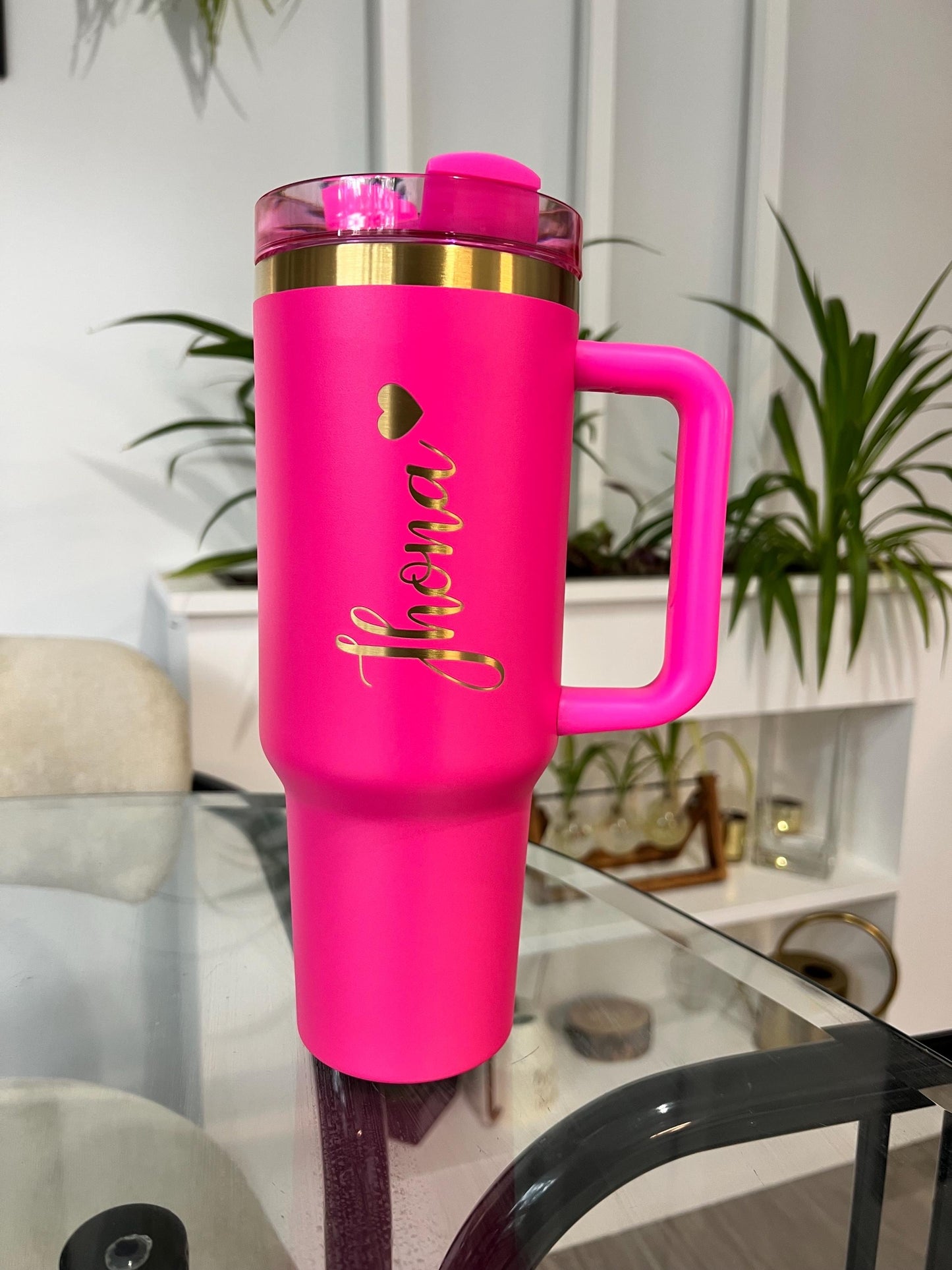 Personalized 40 oz Tumbler: Laser Engraved Stainless Steel Gift