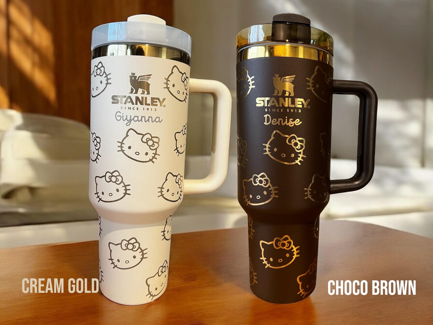 Personalized Hello Kitty Stanley Tumbler: Laser Engraved 40 oz Stainless Steel Quencher