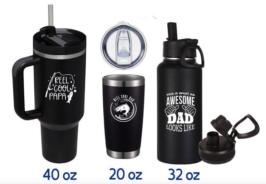 Best Dad ever 20 0z stainless Tumbler, Father’s Day Custom engraved gift, gift for Dad, golf Dad, Fishing Dad, Reel Dad, Dad by Par Grandpa