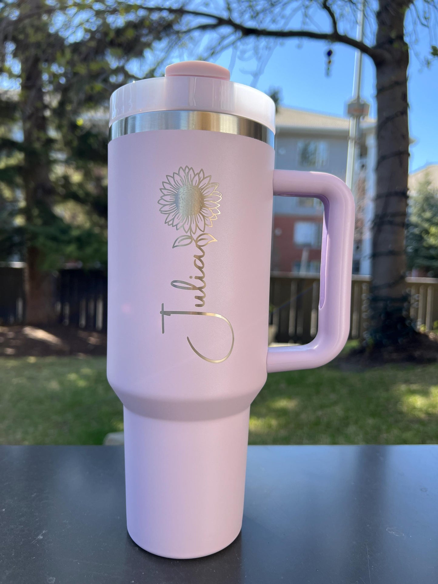 Teacher appreciation gift, Authentic 40 oz Stanley Tumbler Quencher Laser engraved, Travel cup with straw, personalized Educator gift,