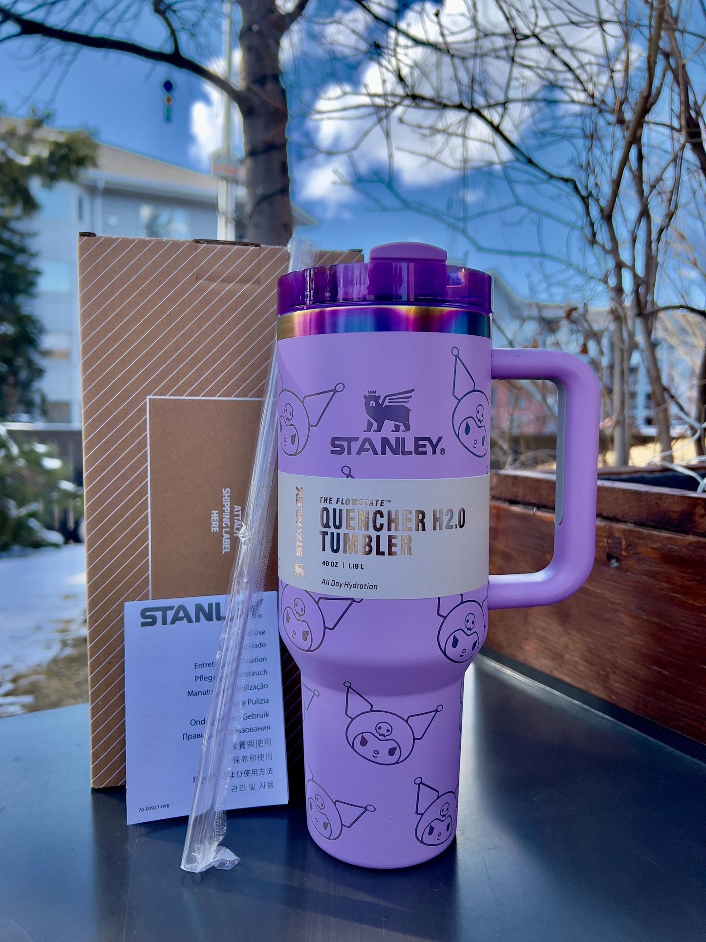 Laser engraved custom Kuromi Cinnamorrol Pochacco 40 oz Quencher, Personalized Name engraving,  Birthday gift for teens adults, kitty fans