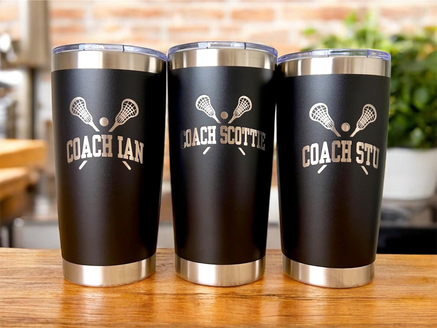 Personalized Lacrosse Coach gift  20 0z stainless Tumbler with straw, Custom engraved sports cup for Team, Lacrosse Mom Dad gift