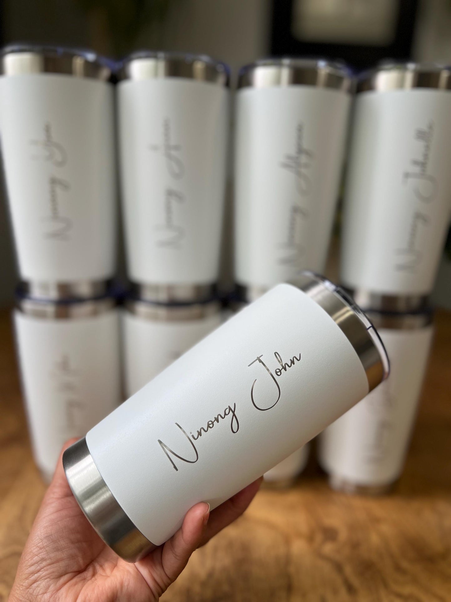 Personalized Godparent Coffee Cup: Laser Engraved Stainless Steel Tumbler