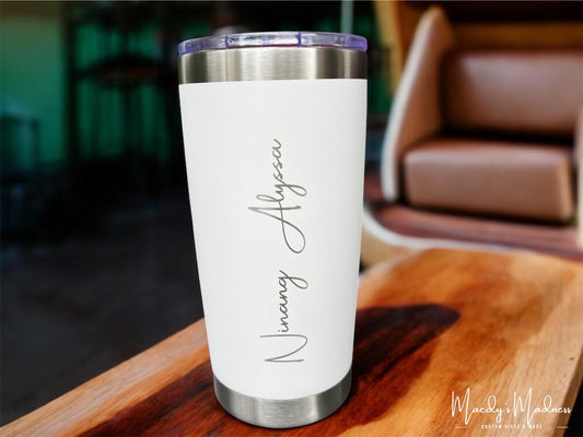 Personalized Godparent Coffee Cup: Laser Engraved Stainless Steel Tumbler