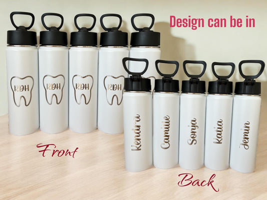 Personalized Dental Water Bottle: Hygienist, Assistant Gift