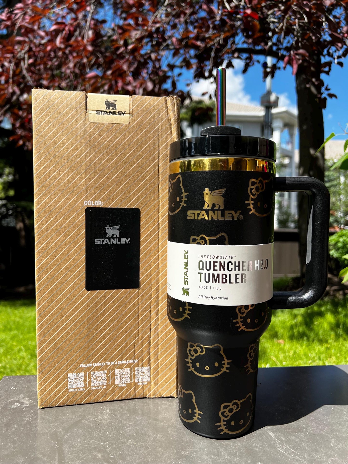 Personalized Hello Kitty Stanley Tumbler: Laser Engraved 40 oz Stainless Steel Quencher