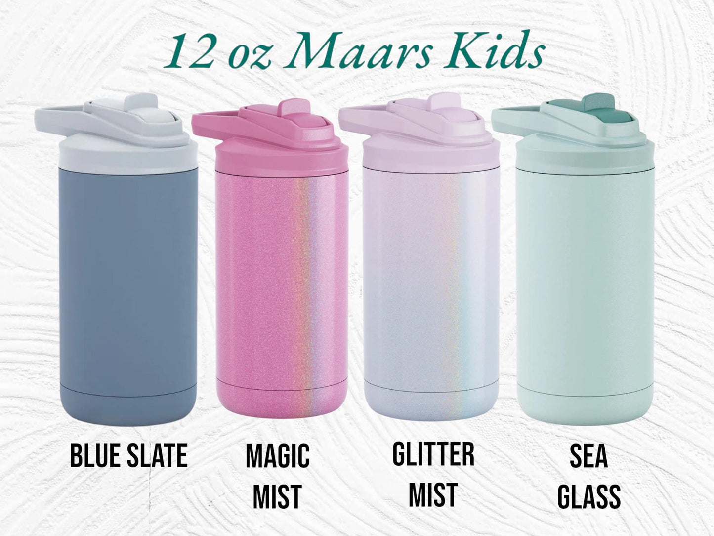 Personalized Kids Water Bottle: 12 oz Insulated Stainless Steel, Leak Proof