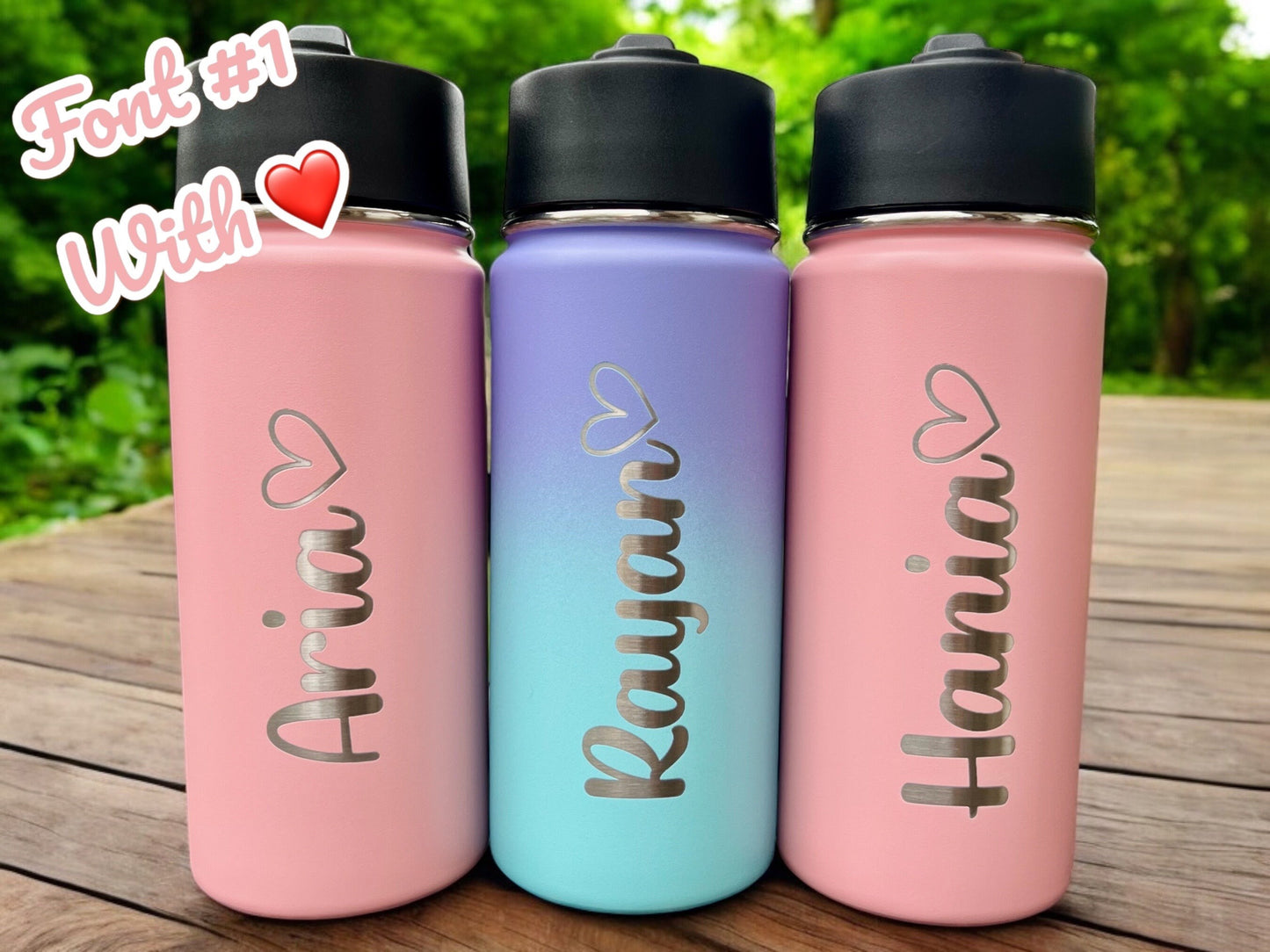 Personalized water bottle engraved with name Disneyprincess/characters, Unicorn Tumbler, Engraved stainless Travel mug cruise Trip gift