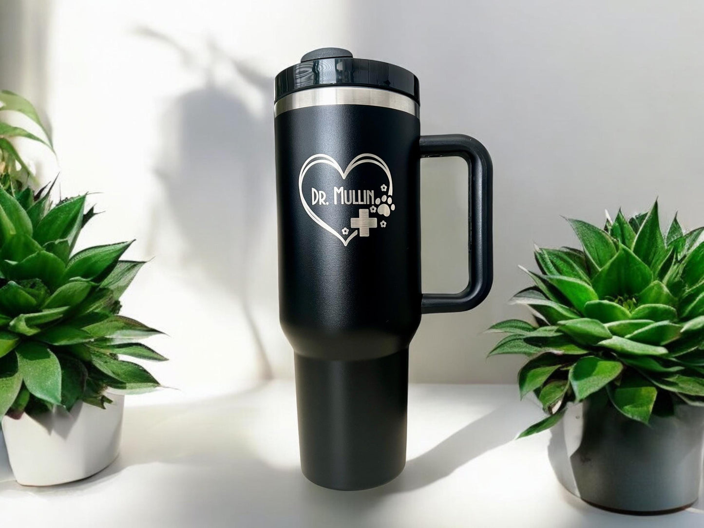 Personalized Veterinarian 40 oz Tumbler Laser Engraved Gift for Vet Clinic employees RVT tumbler, Vet staff Christmas gift, Nurse gift