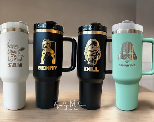 Personalized Star Wars Tumbler: Engraved Fan Gift